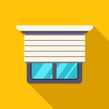 Window opening with semi closed blinds for privacy Stock Illustration