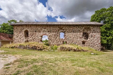 Window openings of an old building Stock Photos