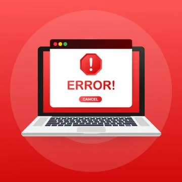 Window operating system error warning. Vector illustration. Stock-Illustration