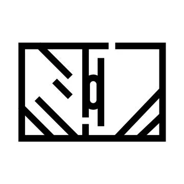 Window or glass pane line art icon 스톡 일러스트