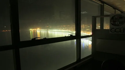 Window overlooking bay Stock Footage 77051115