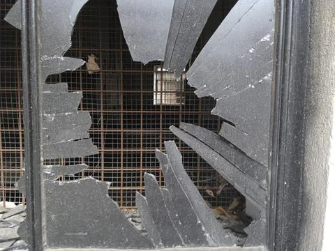 Window pane in a building Fotos de archivo