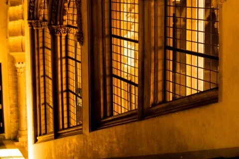 Window pane in the interior building Fotos de archivo