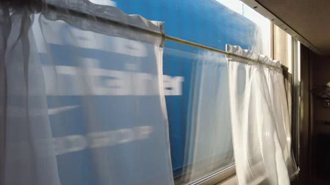 Window of a passenger train in motion. Stock Footage 250469224