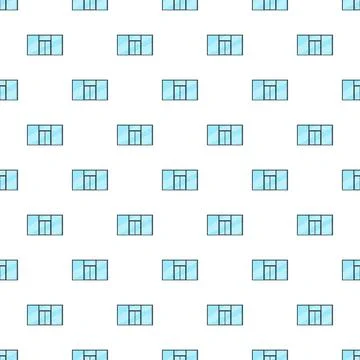 Window pattern creating seamless architectural background Stock Illustration