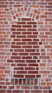 Window pattern made of bricks Stock Photos