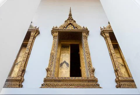 Window pattern in thailand Stock Photos