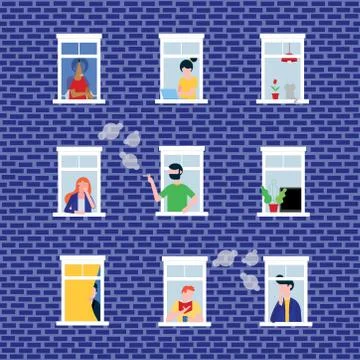 Window people v3 Illustrazione stock