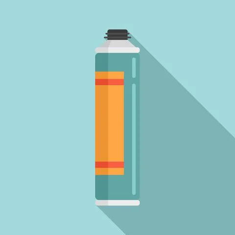 Window polyurethane foam icon, flat style Stock Illustration