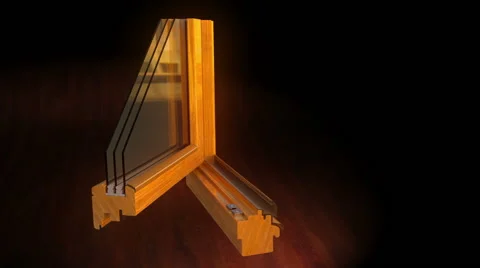 Window profile cut animation black Stock Footage 57130956