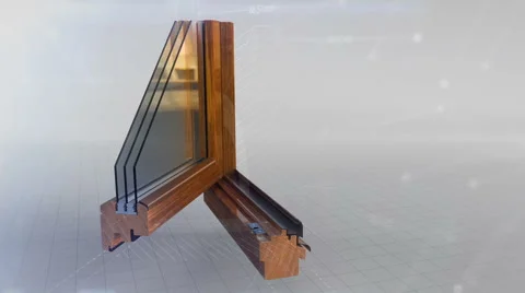 Window profile cut animation Video stock 56844322