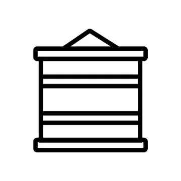 Window protection icon vector outline illustration Stock Illustration