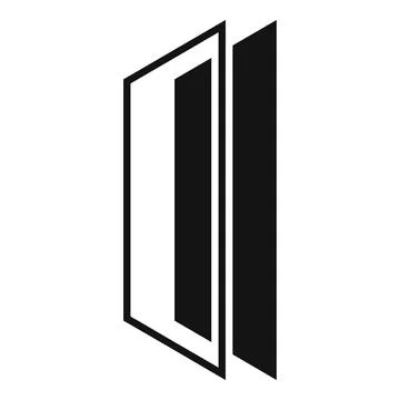 Window protective glass icon, simple style Ilustración de archivo