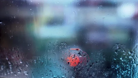 Window Rain with Traffic 스톡 동영상 108106390