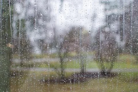 Window with raindrop pattern Stock Photos