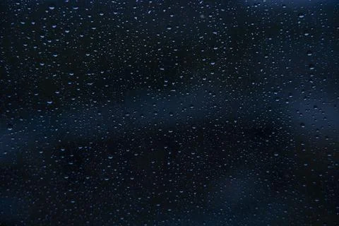 Window with raindrops during rain 3 Stock Photos