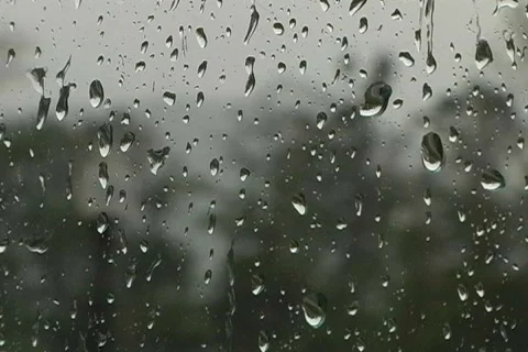 Window Raindrops Stock Footage