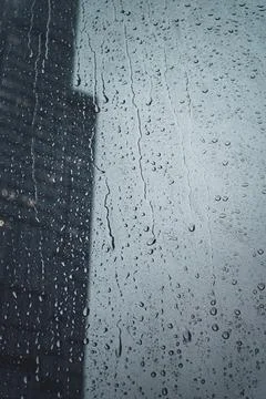 Window with raindrops on it Stock Photos
