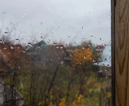 Window with raindrops Stock Photos