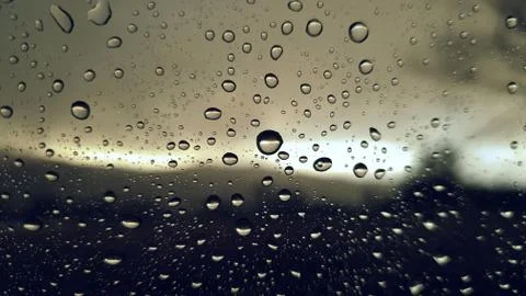 Window with the raindrops 库存照片