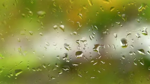 Window raindrops slo-mo Video stock 12422167