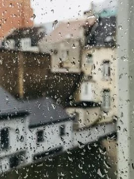 A Window on a Rainy Day Stock Photos