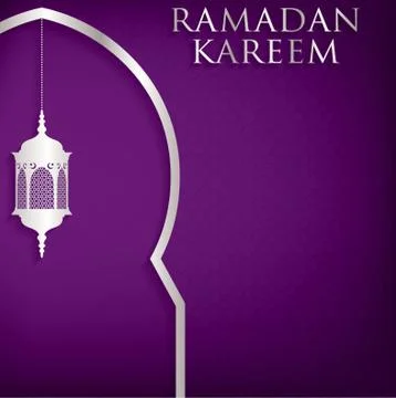 Window "Ramadan Kareem" (Generous Ramadan) card in vector format. Stock Illustration