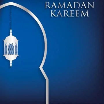 Window "Ramadan Kareem" (Generous Ramadan) card in vector format. Stock Illustration