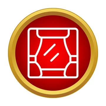 Window with red curtain icon and gold border Illustrazione stock
