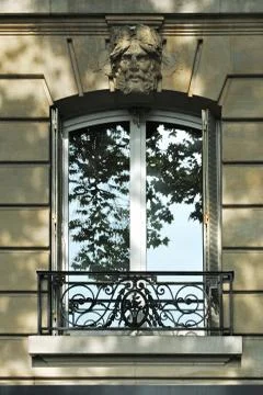 Window with reflection. Foto stock
