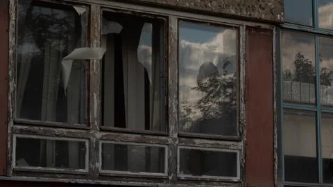 Window reflection sky 库存照片