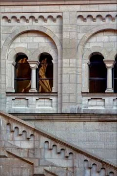 Window reflex in neuschwanstein 库存照片