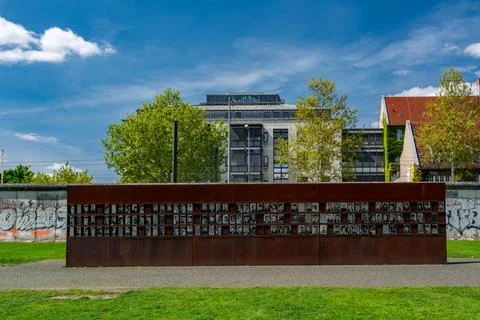 Window of Remembrance at Berlin Wall Stock Photos