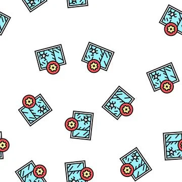 Window repair vector seamless pattern Stock Illustration
