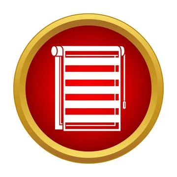 Window roller blind covering light simple icon Stock Illustration