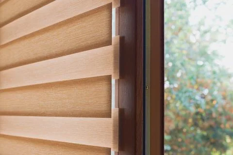 Window roller, duo system day and night, detail Stock Photos