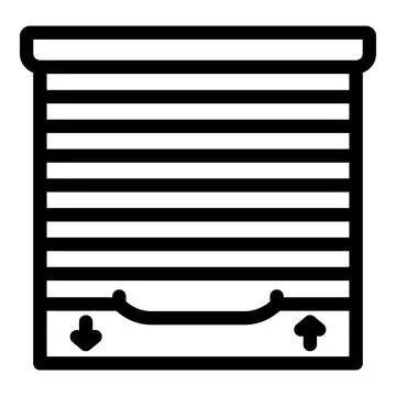 Window roller shutter being pulled up and down, roller blind, sun protectio.. Stock Illustration