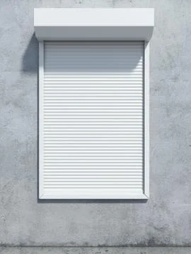 Window with roller shutter Stockillustratie