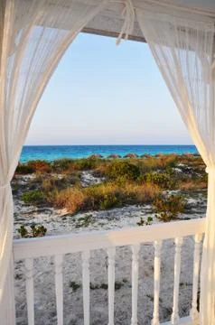 Window to the sea Stock Photos