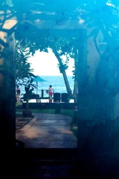 Window to the sea Stock Photos