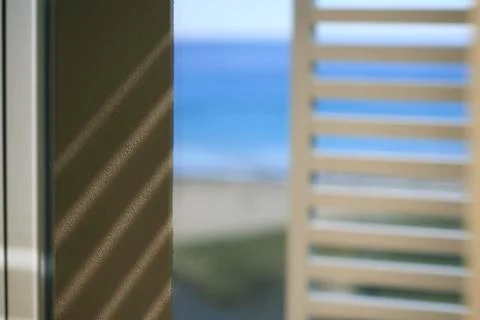 Window with sea seeing Stock Photos