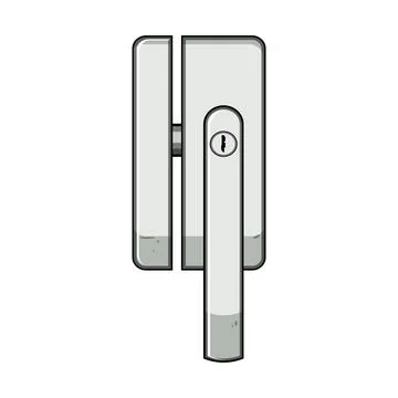 Window security lock mechanism providing home protection Illustration