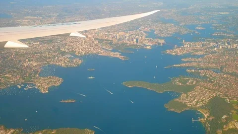 Window set of the plane Stock Footage 128754936