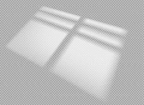 Window shadow overlay effect on transparent background Stock Illustration