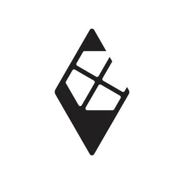 Window shadow symbol geometric logo vector Stock Illustration