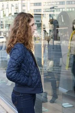 Window shopping Stock Photos