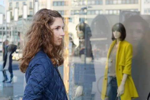 Window shopping Stock Photos