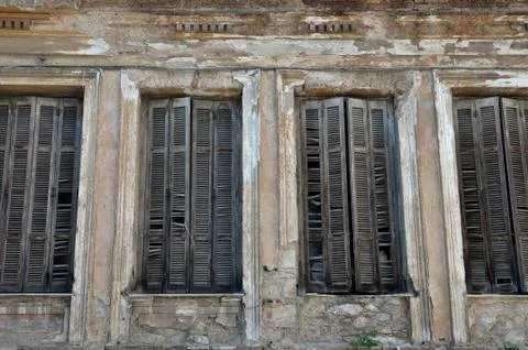 Window shutters chipped wall Photos