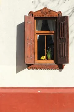 Window with shutters 스톡 사진