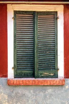 Window with shutters Stock Photos